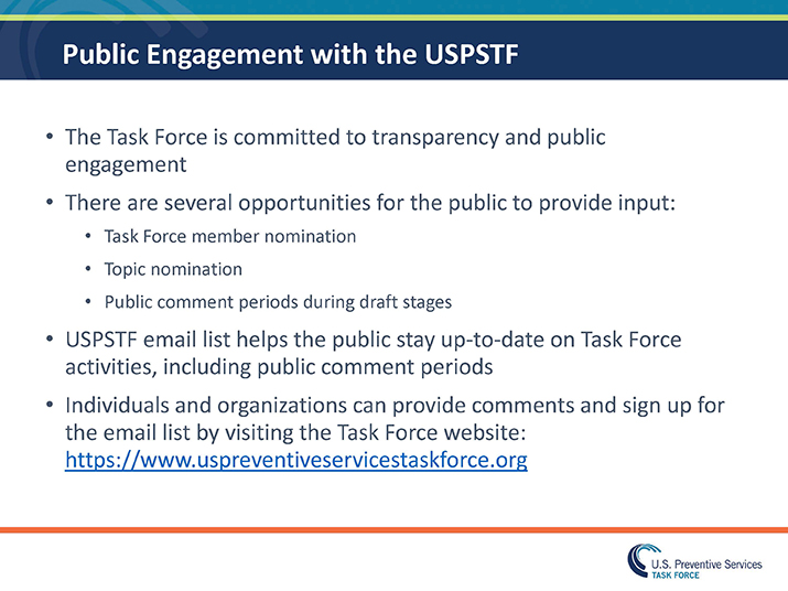 Understanding How The U.S. Preventive Services Task Force (USPSTF ...